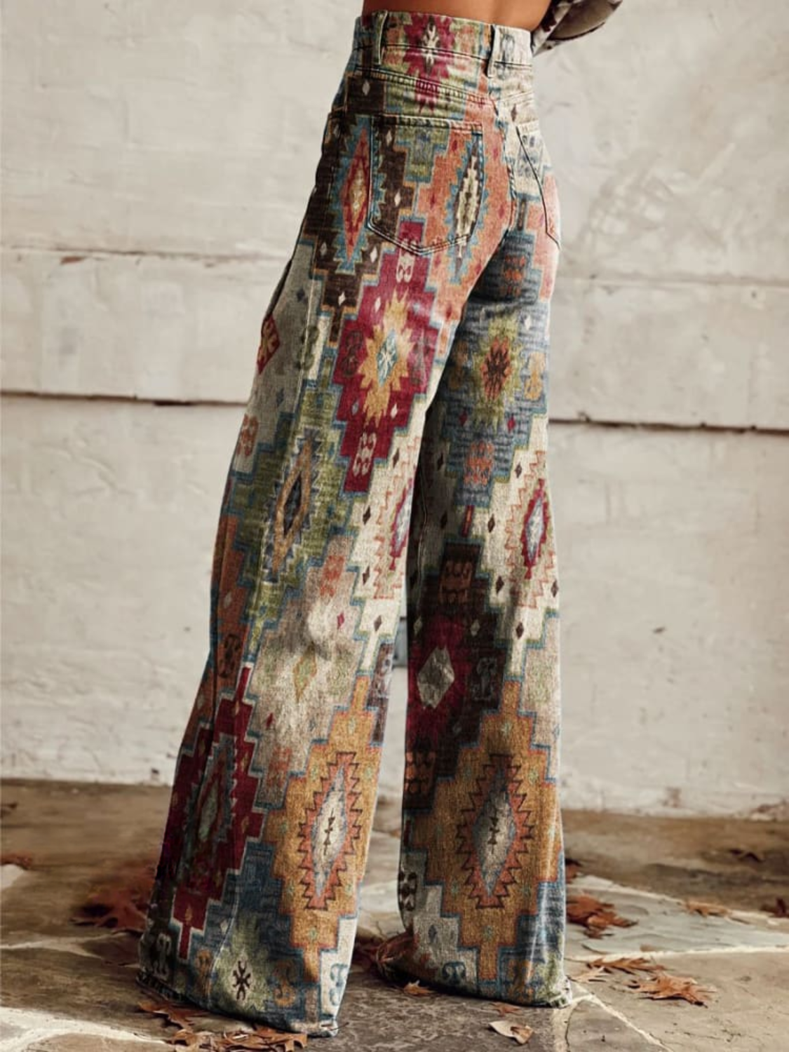Boho Chic Aztec  | Vintage Flared Pants
